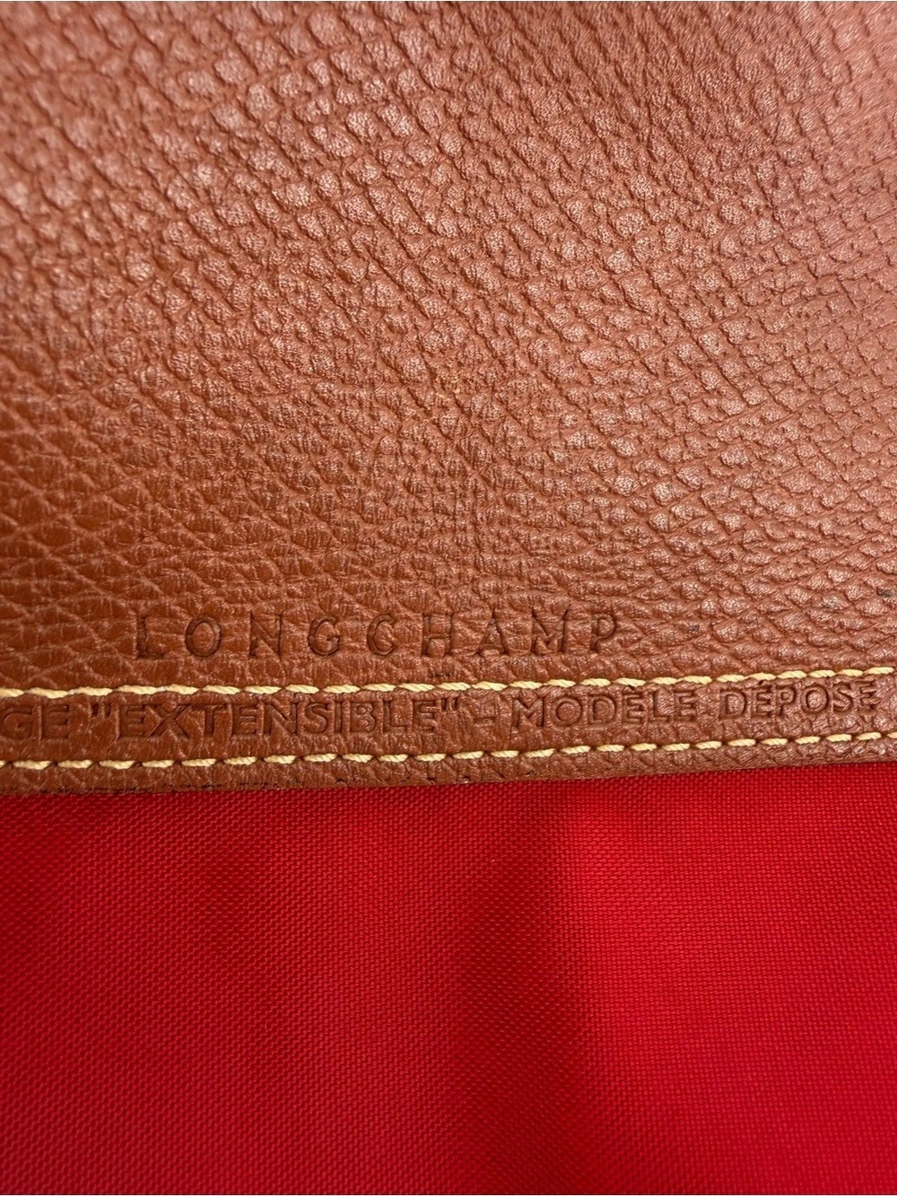Longchamp Le Pliage Expandable Large Travel Duffle in Red - Picture 9 of 16